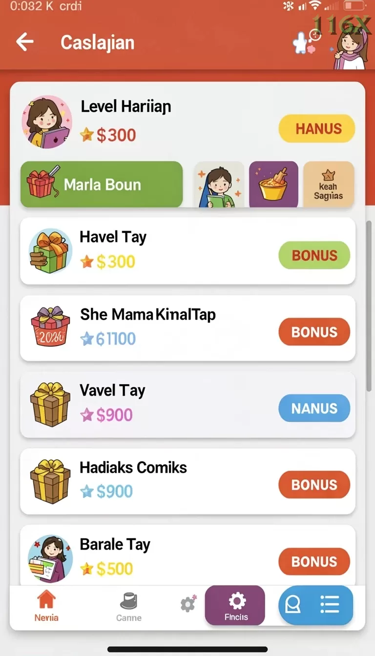 Cuplikan layar FO8 — menu navigasi